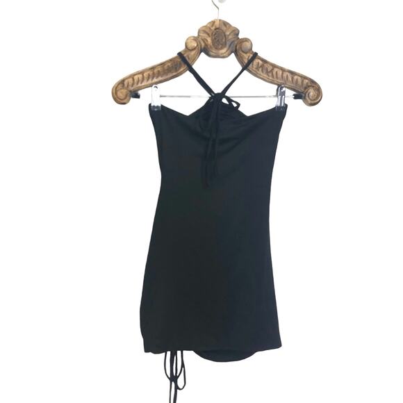 Princess Polly Dress Black Halter Cinch Cutout Bodycon Micro-Mini 4 - Picture 2 of 7